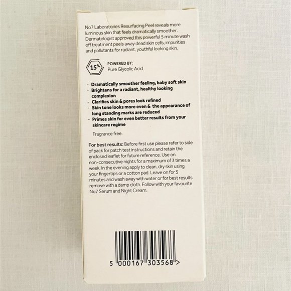 No7 Laboratories Resurfacing Peel sz 1 Fl Oz New 15% Glycolic Acid - Picture 3 of 6
